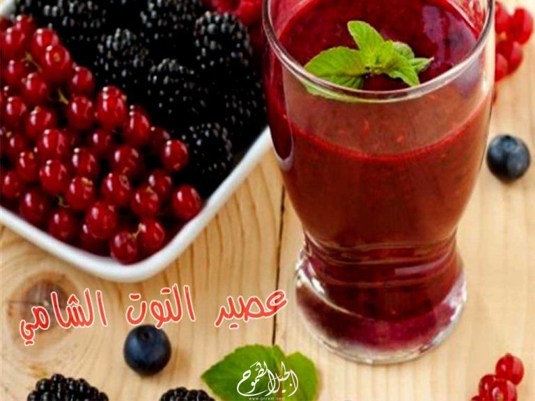 طريقة تحضير عصير التوت الشامي
